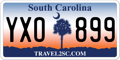 SC license plate YXO899