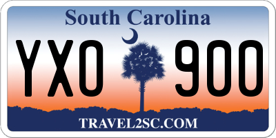 SC license plate YXO900