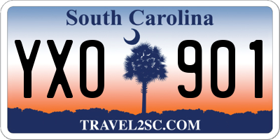 SC license plate YXO901
