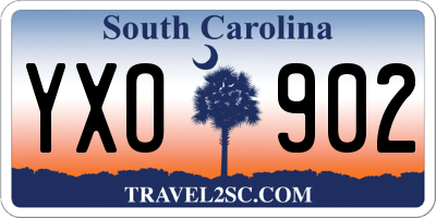 SC license plate YXO902