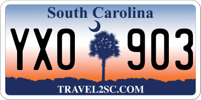 SC license plate YXO903