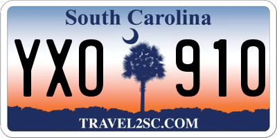 SC license plate YXO910