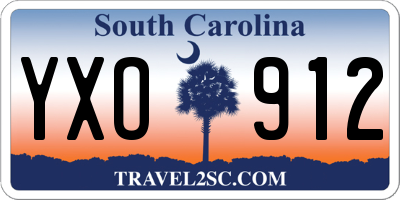 SC license plate YXO912