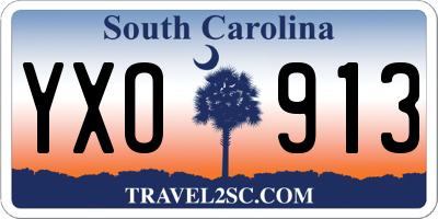 SC license plate YXO913