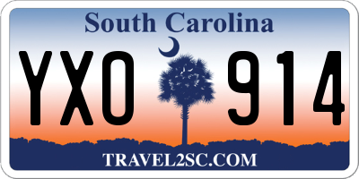 SC license plate YXO914