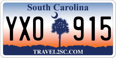 SC license plate YXO915