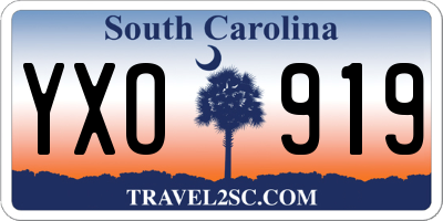 SC license plate YXO919