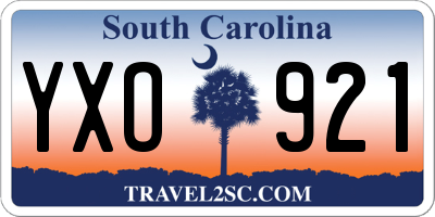 SC license plate YXO921