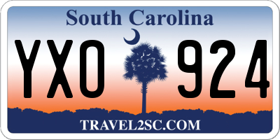 SC license plate YXO924