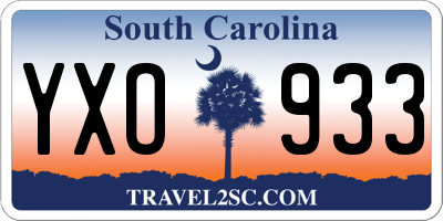 SC license plate YXO933
