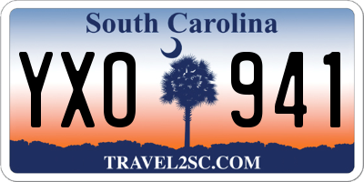 SC license plate YXO941