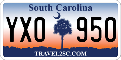 SC license plate YXO950