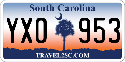 SC license plate YXO953