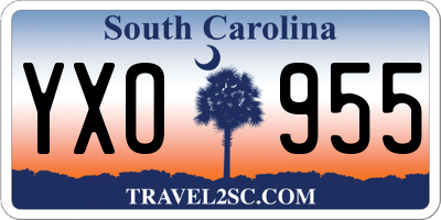 SC license plate YXO955