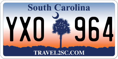 SC license plate YXO964
