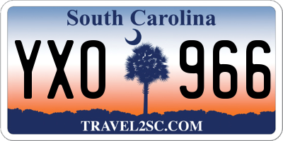 SC license plate YXO966