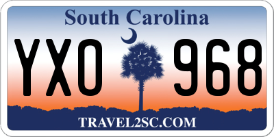 SC license plate YXO968