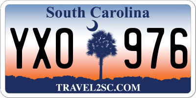 SC license plate YXO976