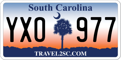 SC license plate YXO977