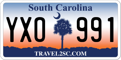 SC license plate YXO991