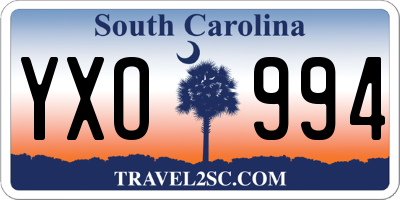 SC license plate YXO994