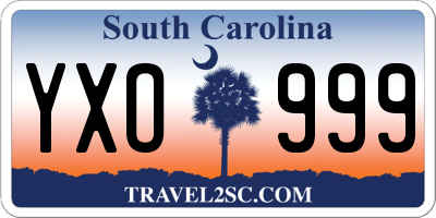 SC license plate YXO999