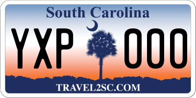 SC license plate YXP000