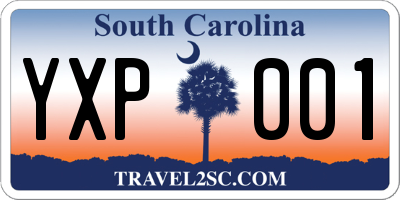 SC license plate YXP001