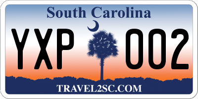 SC license plate YXP002