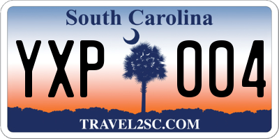 SC license plate YXP004