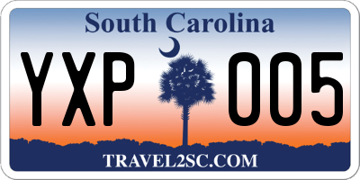 SC license plate YXP005