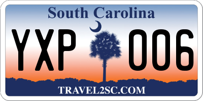 SC license plate YXP006