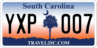 SC license plate YXP007