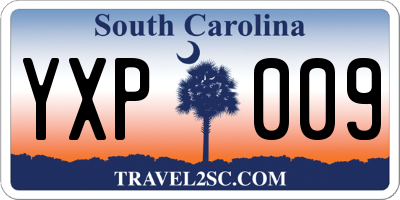 SC license plate YXP009