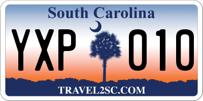 SC license plate YXP010