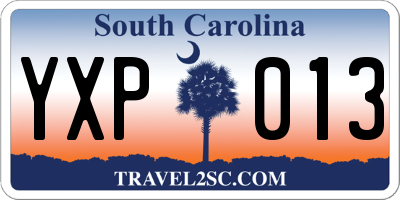 SC license plate YXP013