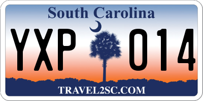 SC license plate YXP014