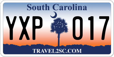 SC license plate YXP017