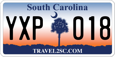 SC license plate YXP018