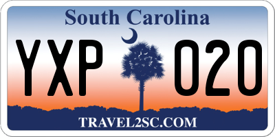 SC license plate YXP020