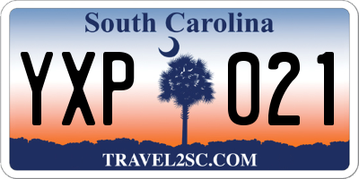SC license plate YXP021