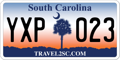 SC license plate YXP023
