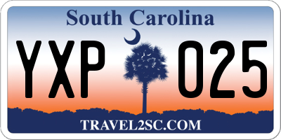 SC license plate YXP025