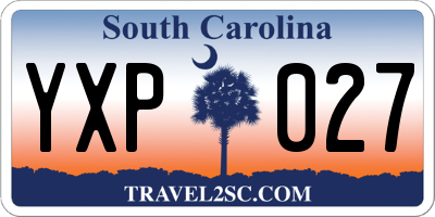 SC license plate YXP027