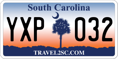SC license plate YXP032