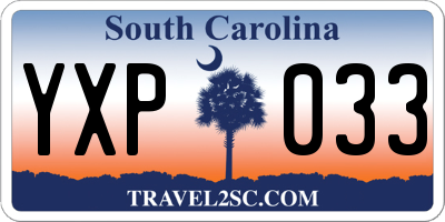 SC license plate YXP033