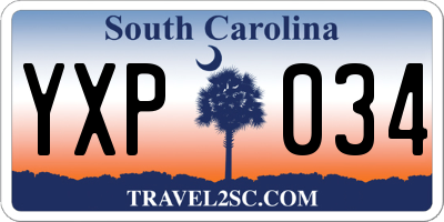 SC license plate YXP034