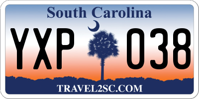 SC license plate YXP038