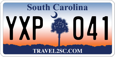 SC license plate YXP041