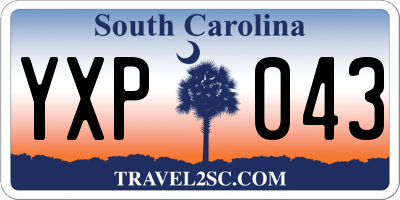 SC license plate YXP043